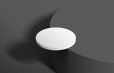 Minimalism abstract background, pedestal. 3D illustration.