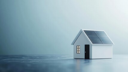 Smart home interior, solar power efficiency dashboard, clean energy interface, 3D illustration