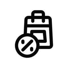 discount icon. vector line icon for your website, mobile, presentation, and logo design.