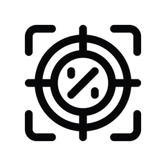 target icon. vector line icon for your website, mobile, presentation, and logo design.