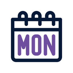 monday icon. vector dual tone icon for your website, mobile, presentation, and logo design.