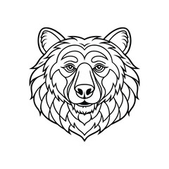 Wolf or fox head icon line out vector illustration design.