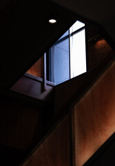 Light shining from the back of the stairs