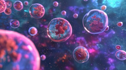 Nanoparticles in medicine targeting cancer cells, delivering treatment directly to tumors with minimal side effects