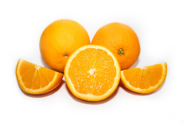 orange fruit isolated on white background