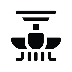 ceiling fan icon. vector glyph icon for your website, mobile, presentation, and logo design.