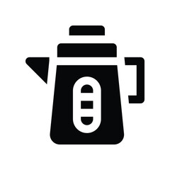 tea kettle icon. vector glyph icon for your website, mobile, presentation, and logo design.