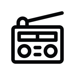 radio icon. vector line icon for your website, mobile, presentation, and logo design.