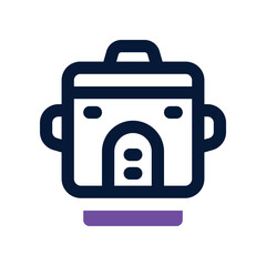 rice cooker icon. vector dual tone icon for your website, mobile, presentation, and logo design.