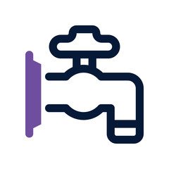 water tap icon. vector dual tone icon for your website, mobile, presentation, and logo design.