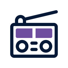 radio icon. vector dual tone icon for your website, mobile, presentation, and logo design.