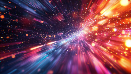 Obraz premium Abstract Colorful Light Burst Background