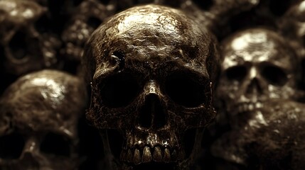 Skull of the dead, high-definition eerie wallpaper for Halloween