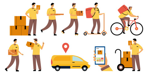 Courier Delivery Service Illustration