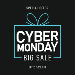 Modern Cyber Monday Super Sale Banner for Business Marketing