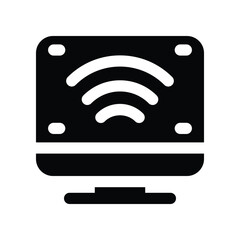 computer icon. vector glyph icon for your website, mobile, presentation, and logo design.