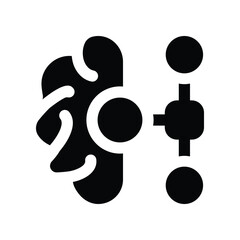 ai icon. vector glyph icon for your website, mobile, presentation, and logo design.