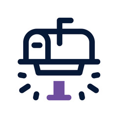 mailbox icon. vector dual tone icon for your website, mobile, presentation, and logo design.
