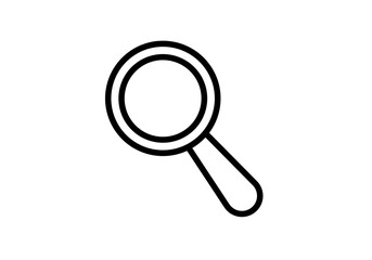 Icono negro de lupa de investigador