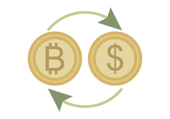 Intercambio de moneda entre bitcoin y d&oacute;lar