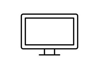 Icono negro de pantalla de ordenador 