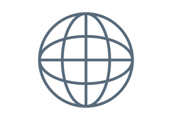 Icono azul de mundo o internet