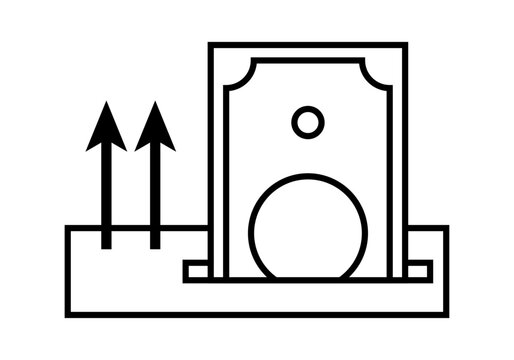 Icono negro de retirada de dinero en efectivo del cajero