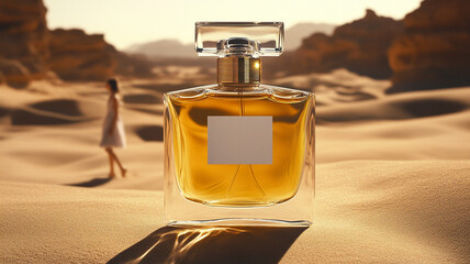 the flagship of luxury perfumery against the background of the desert