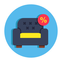 Modern design icon of sofa