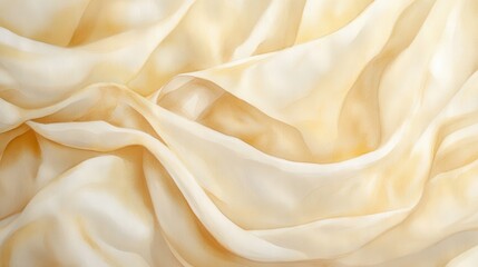 Obraz premium Soft, flowing fabric drapes elegantly, capturing warm light and subtle texture in a serene, minimalist setting