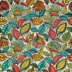 seamless pattern with leaves