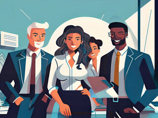 People working together in a workplace