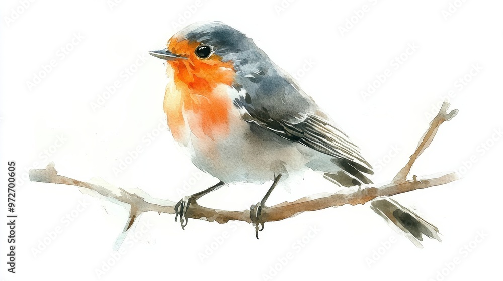 Aufkleber a colorful bird perched on a branch in a serene natural setting during daylight hours