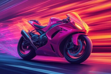 Fast-paced Motorcycle Ride | Vibrant Colors
