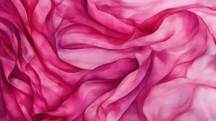 Obraz premium Soft pink fabric flowing gracefully with delicate folds and transparency in an artistic display of light and shadow