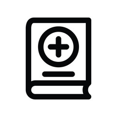 medical book icon. vector line icon for your website, mobile, presentation, and logo design.