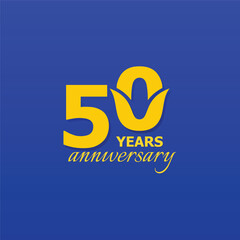 50 Years Anniversary Celebration Number Vector Design Collection