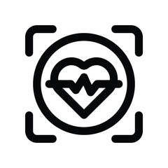 heartbeat icon. vector line icon for your website, mobile, presentation, and logo design.