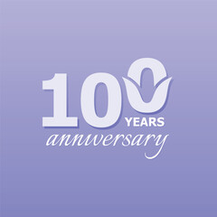 100 Years Anniversary Celebration Number Vector Design Collection