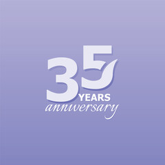 35 Years Anniversary Celebration Number Vector Design Collection