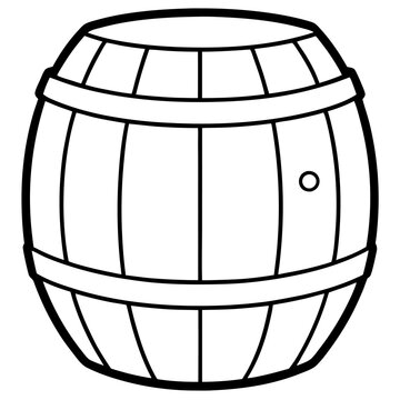 recommend clip art: barrel outline coloring book page line art drawing