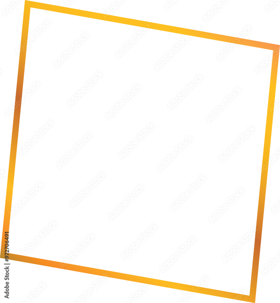 Poster golden gradient border is framing an empty white space