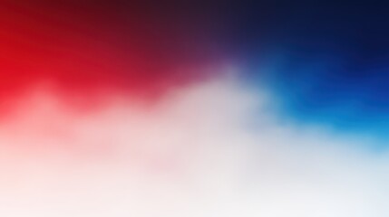 Colorful smoke blends of red, white, and blue create a vivid abstract background for celebrations and patriotic events