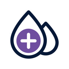 blood drop icon. vector dual tone icon for your website, mobile, presentation, and logo design.