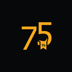 Simple Anniversary Number Design Collection Gold