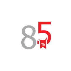 Simple Anniversary Number Design Collection