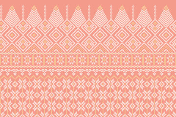 Floral pixel ethnic pattern