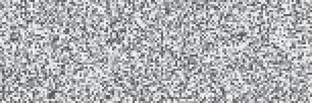 Poster pixel texture background. abstract black, gray and white noise texture on tv screen vector illustrat