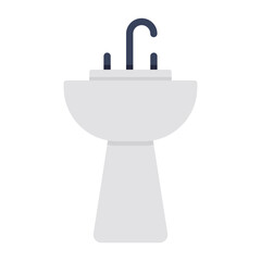 Modern design icon of washbasin