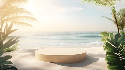 Obraz premium circle base on the beach